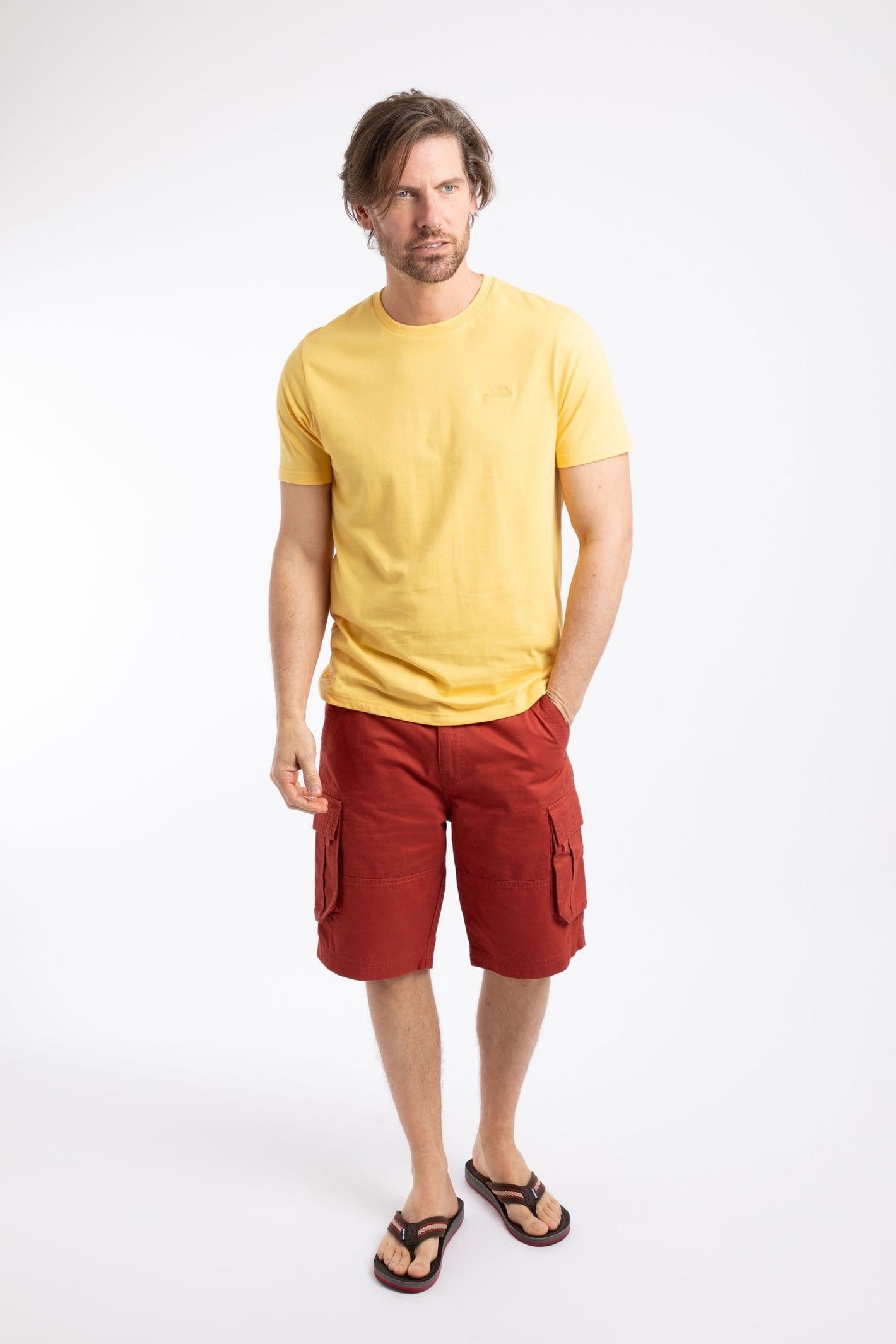 Weird Fish Weird Fish Men's Hooked Branded T-Shirt in Yellow - 4