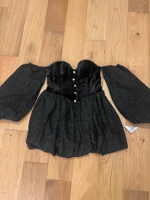 ASOS ASOS Luxe black velvet mini dress