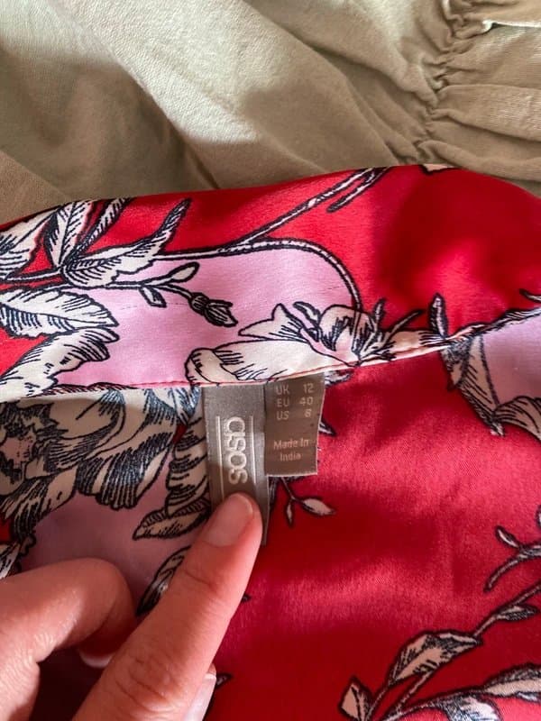 ASOS ASOS satin red floral pyjamas
