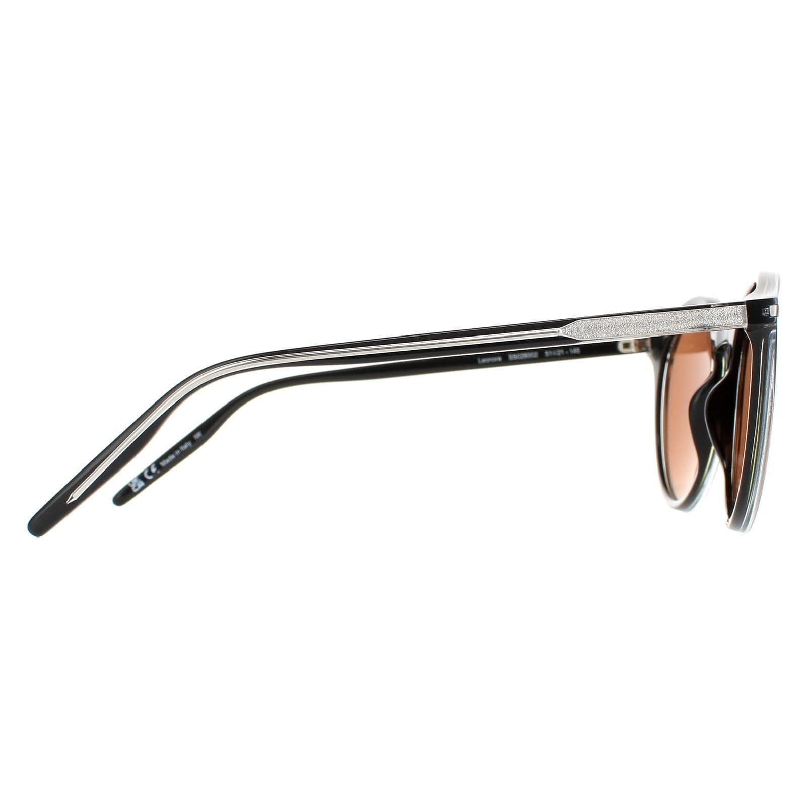 Serengeti Serengeti Women's Round Shiny Clear & Black Polarized Drivers Leonora - 4