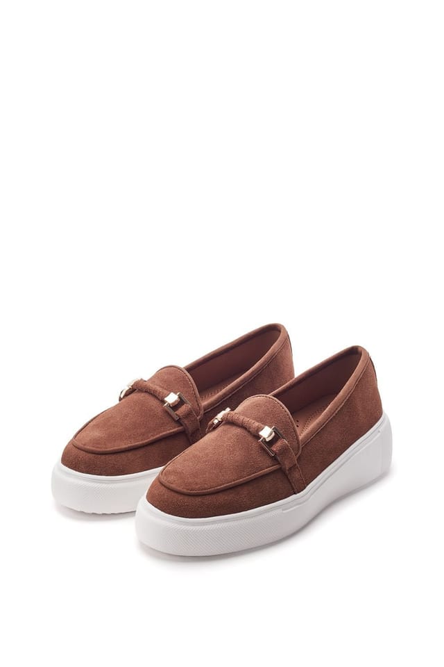 Moda In Pelle Moda In Pelle Women's 'Ettala' Suede Loafers in Tan - 2
