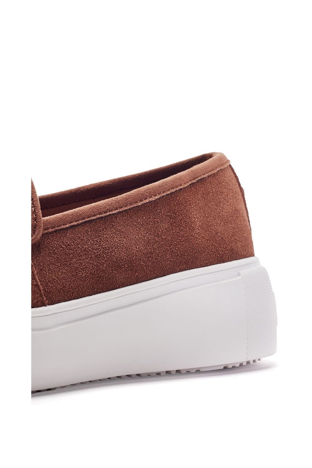 Moda In Pelle Moda In Pelle Women's 'Ettala' Suede Loafers in Tan - 4