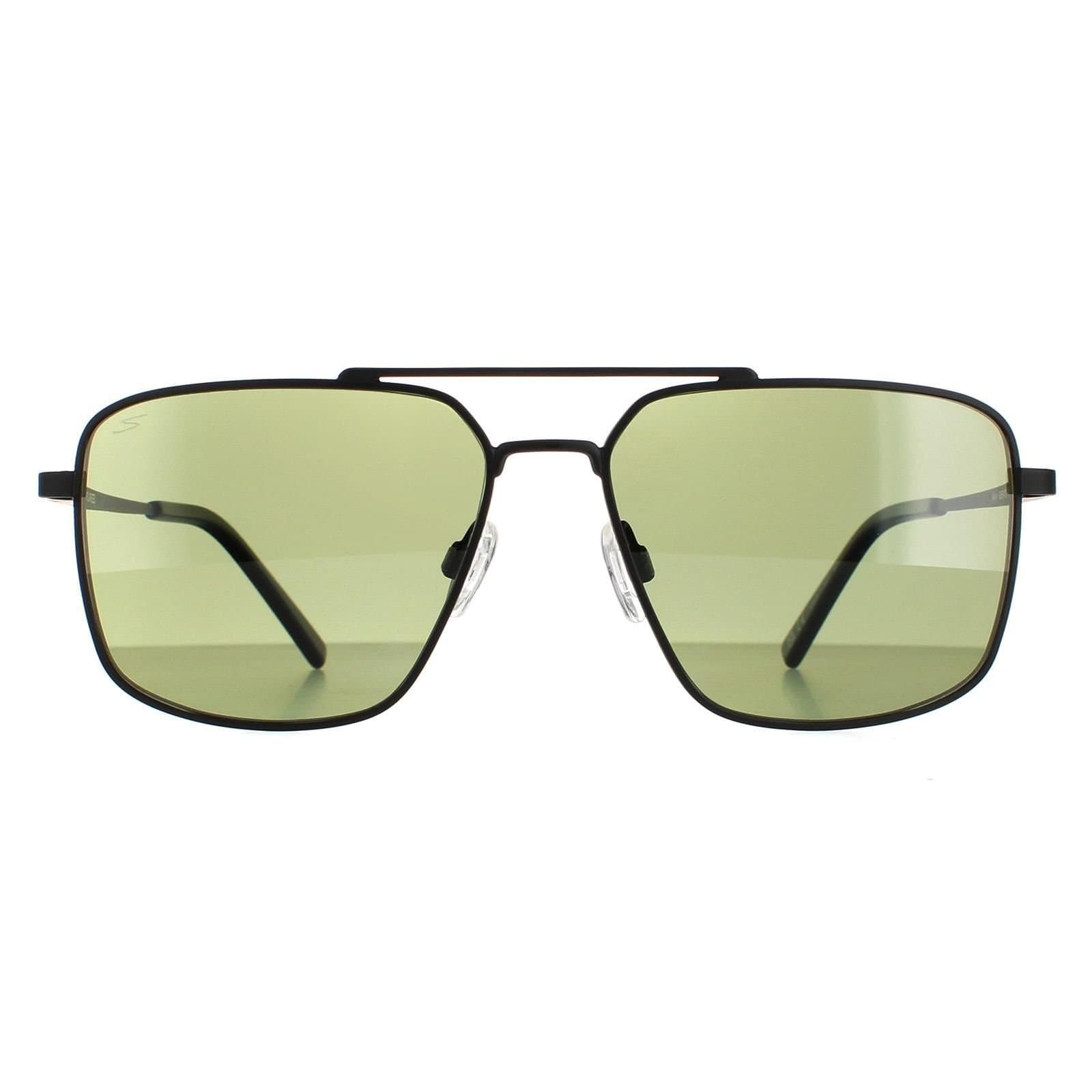 Serengeti Serengeti Men's Aviator Matte Black Saturn Polarized 555nm Aitkin