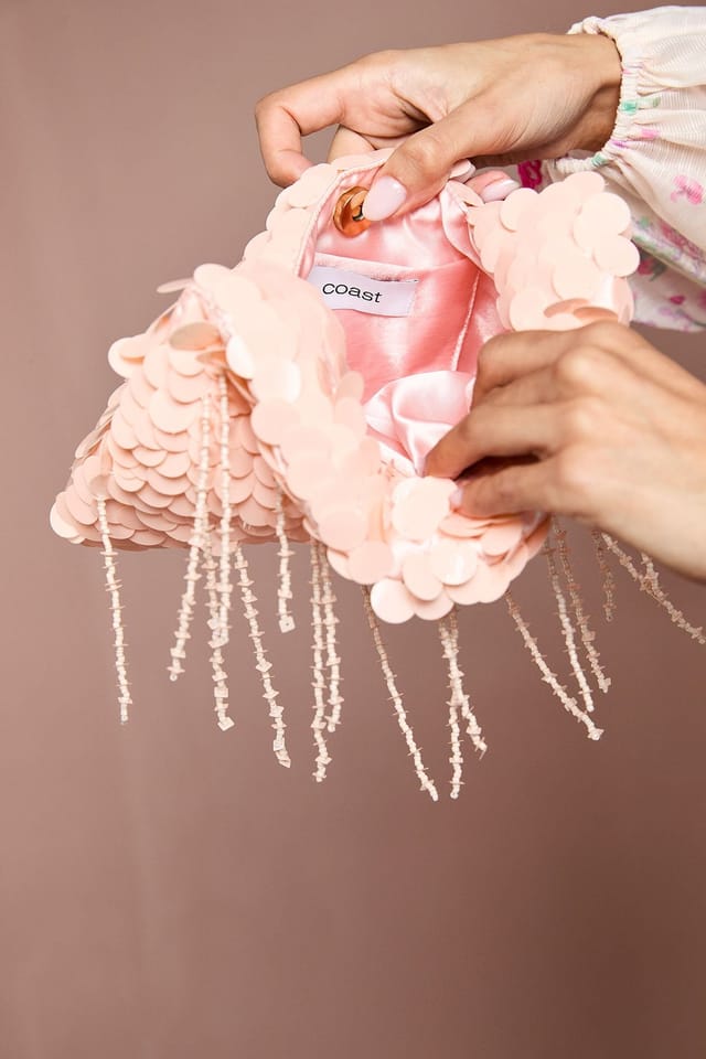 Coast Coast Women's Lara Sequin Grab Bag in Blush - 3