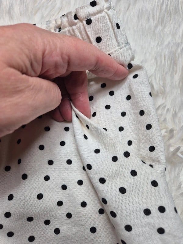Papaya Black & Cream Polka Dot Linen Pull-On Skirt Size 20