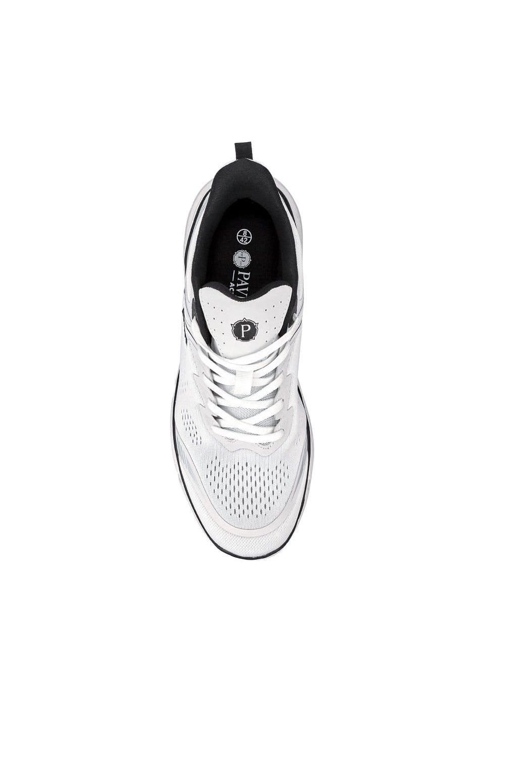 Pavers Pavers Men's Just Step In Wide Fit Memory Foam Trainers in White - 4
