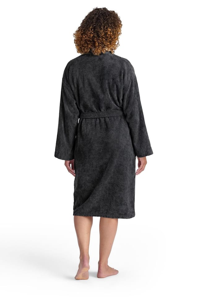 Christy CHRISTY Women's 'Supreme Velour' 100% Sheared Cotton Bath Robe in Dark Grey - 2