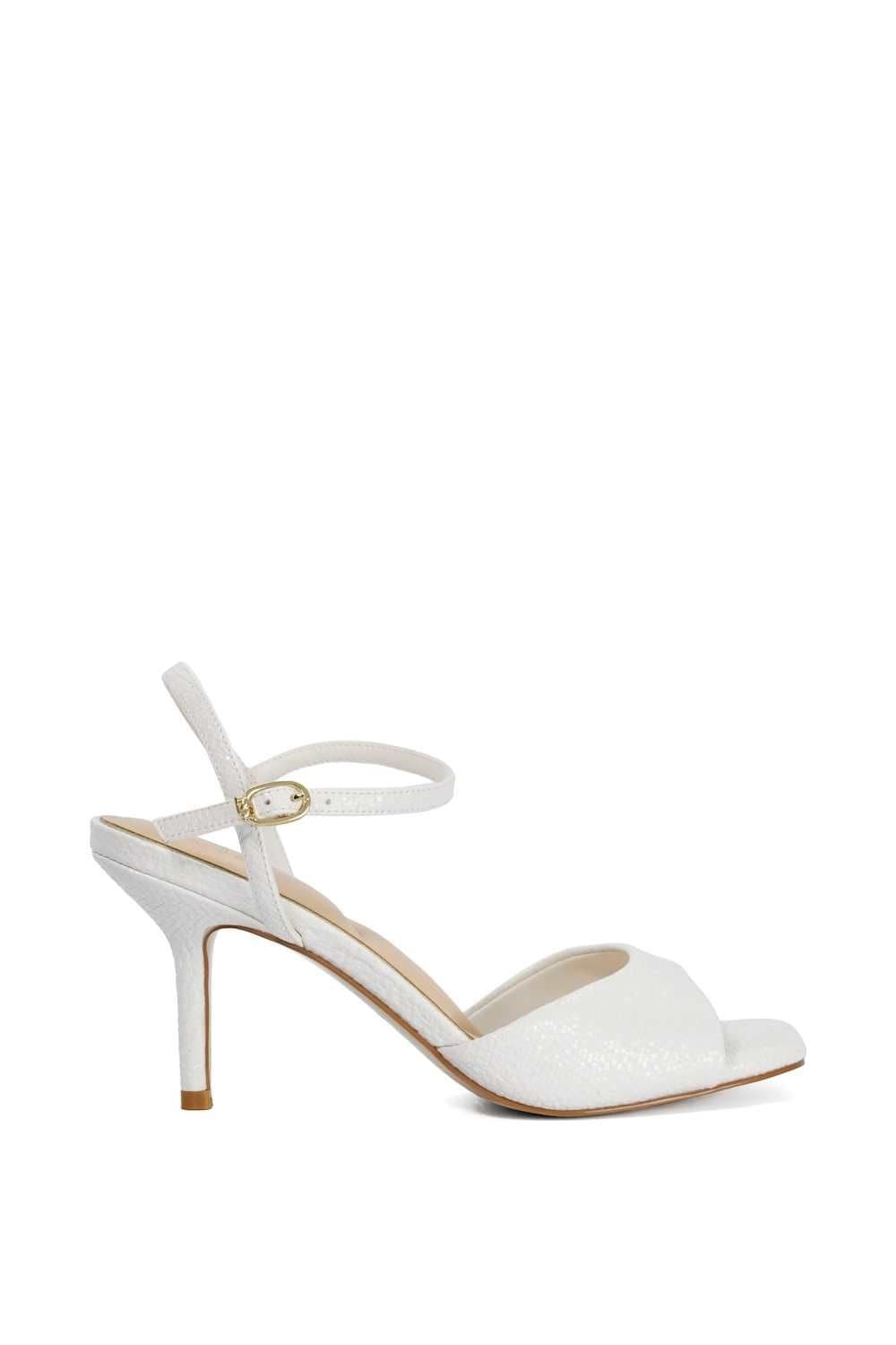 Dune London Dune London White 'Mayybe' Heeled Sandals