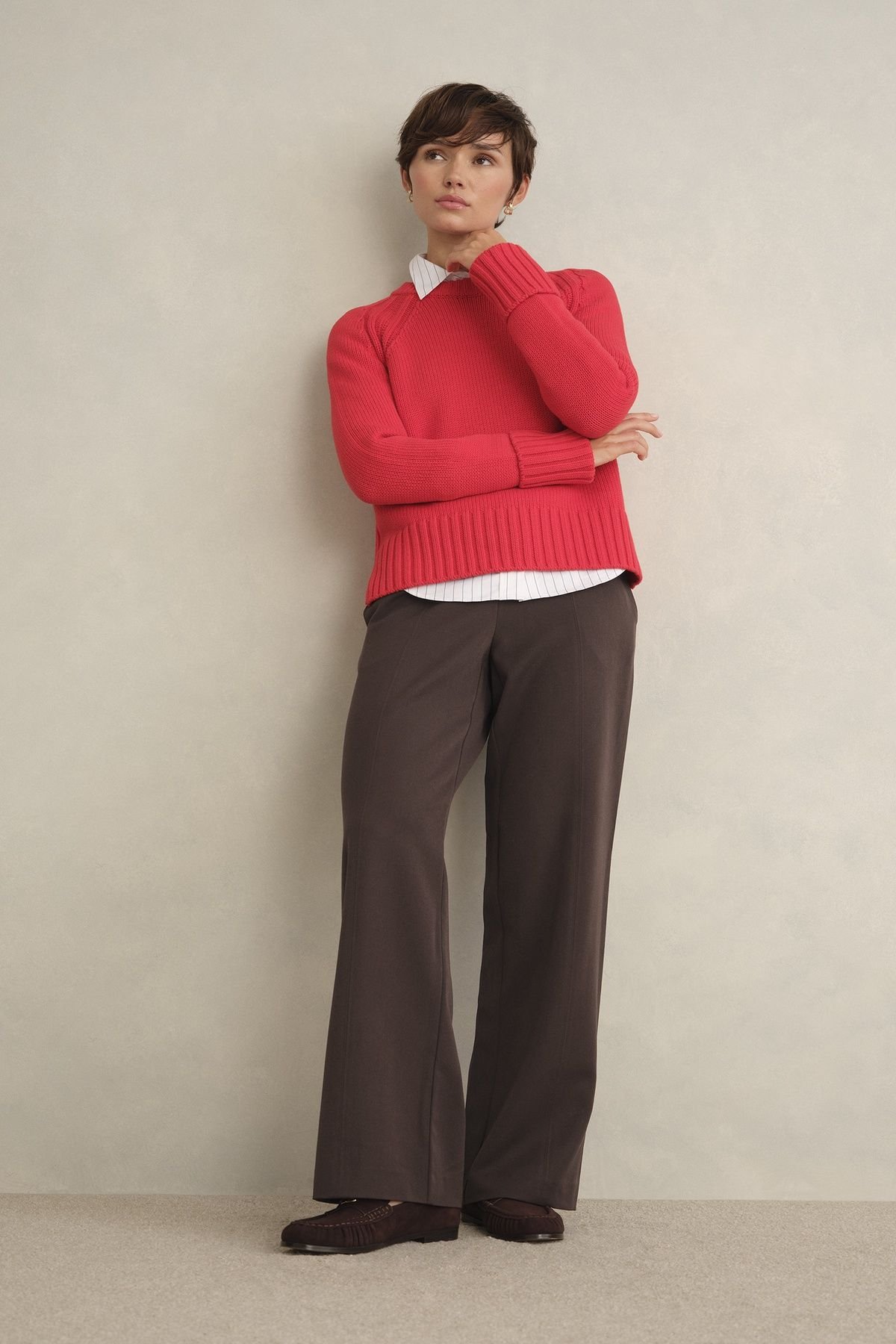 Hobbs London Hobbs London Women's Marina Trouser in Dark Brown - 3