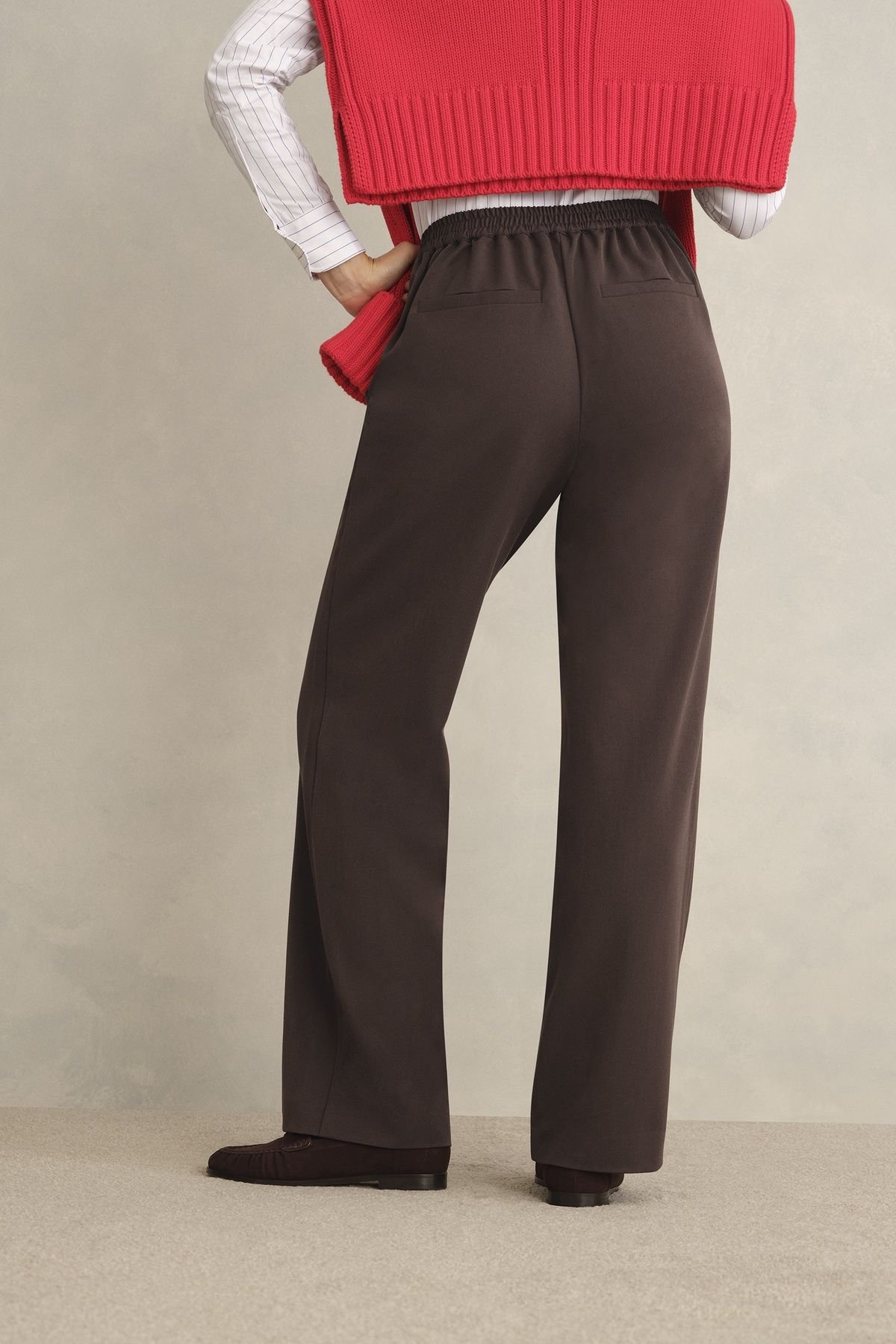 Hobbs London Hobbs London Women's Marina Trouser in Dark Brown - 4