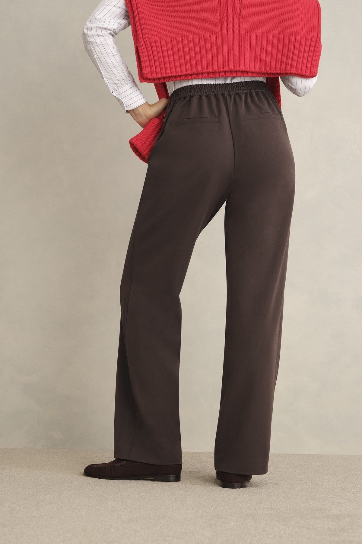 Hobbs London Hobbs London Women's Marina Trouser in Dark Brown - 4