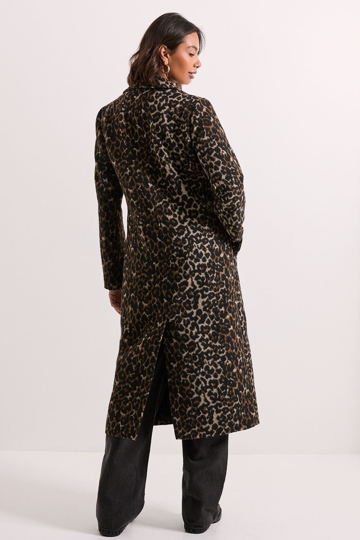 Dorothy Perkins Dorothy Perkins Women's Leopard Animal Wool Midi Coat - 3