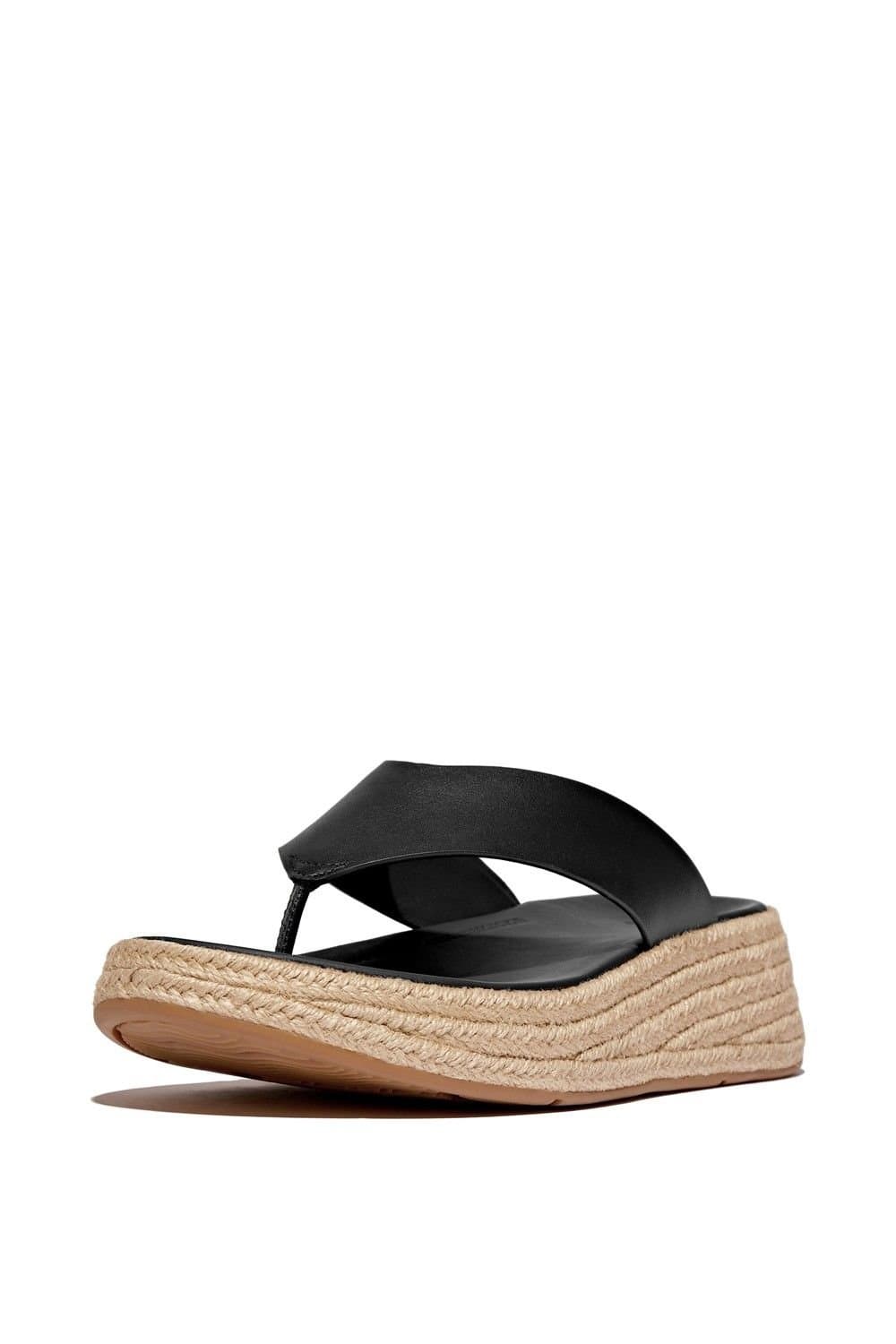 FitFlop FitFlop Women's F-Mode Toe Post Espadrille in Black