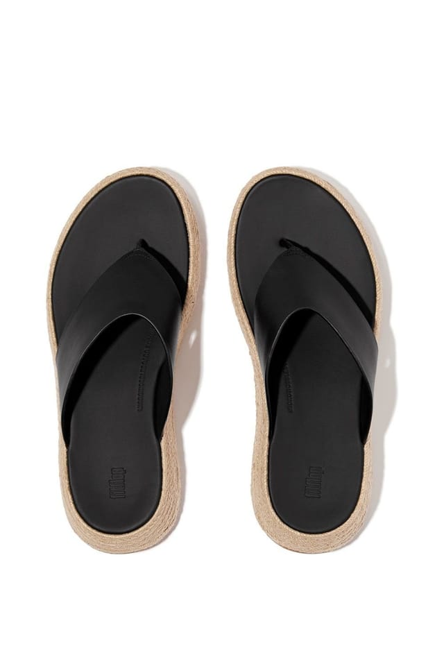 FitFlop FitFlop Women's F-Mode Toe Post Espadrille in Black - 3
