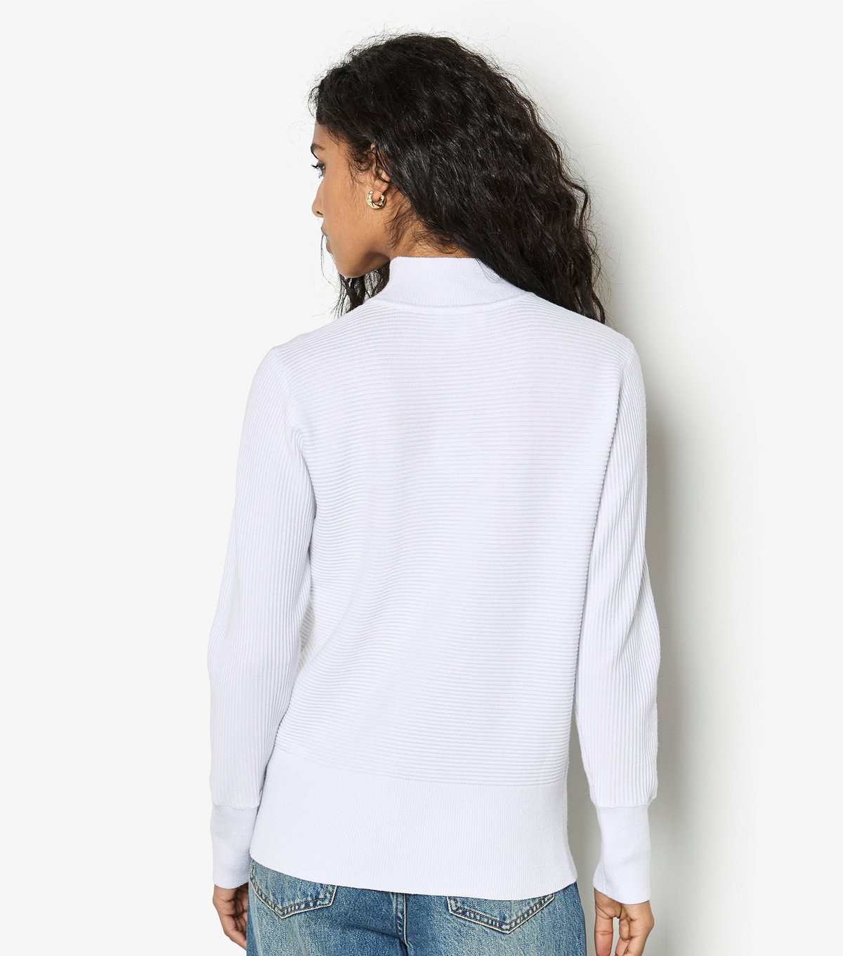 Apricot Women's White Ribbed High Neck Jumper Apricot New Look - 3