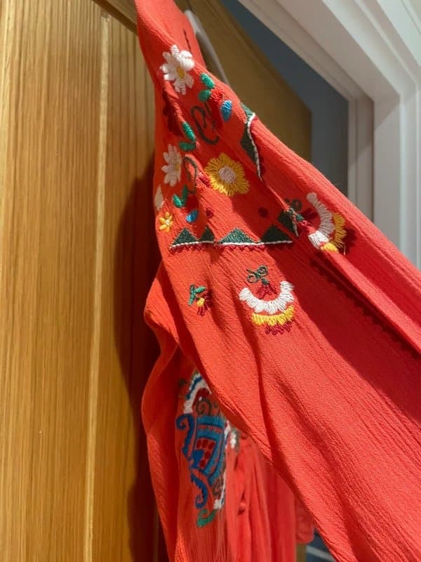 ASOS Red ASOS dress with floral embroidery