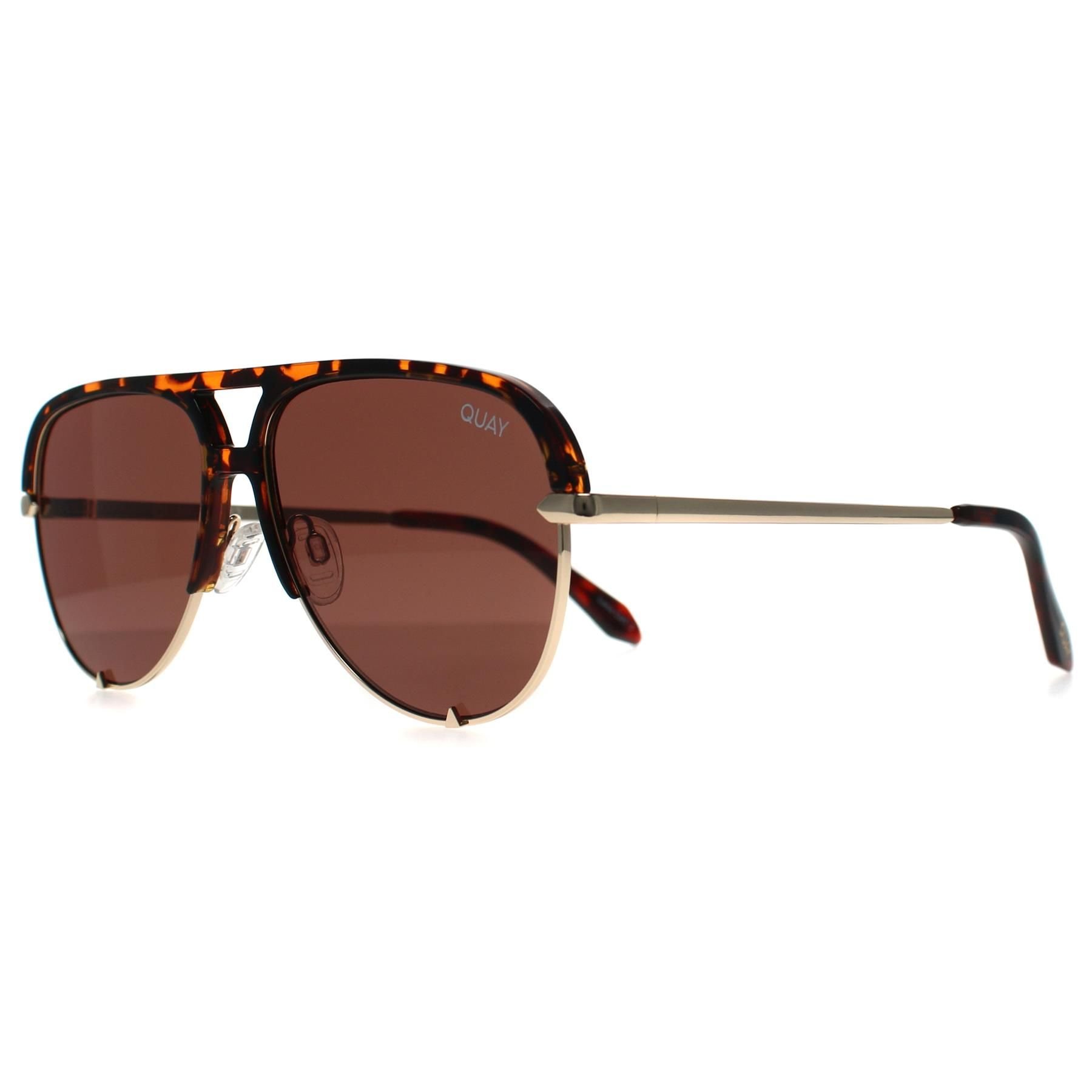 Quay Quay Women's Aviator Tortoise Brown High Key Mini Remixed - 2