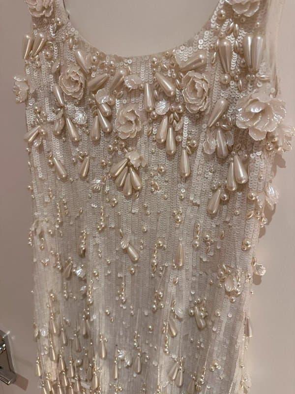 ASOS Sold Out £250 Asos pearl encrusted embellished beaded mini wedding dress in ivory