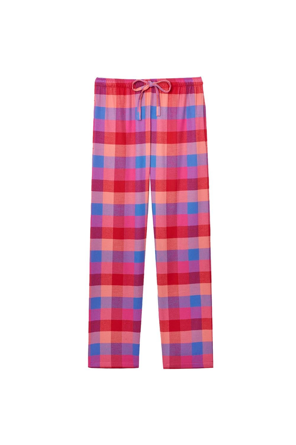 British Boxers British Boxers Women's "Coral Shire" Square Brushed Cotton Pyjama Set in Coral - 4