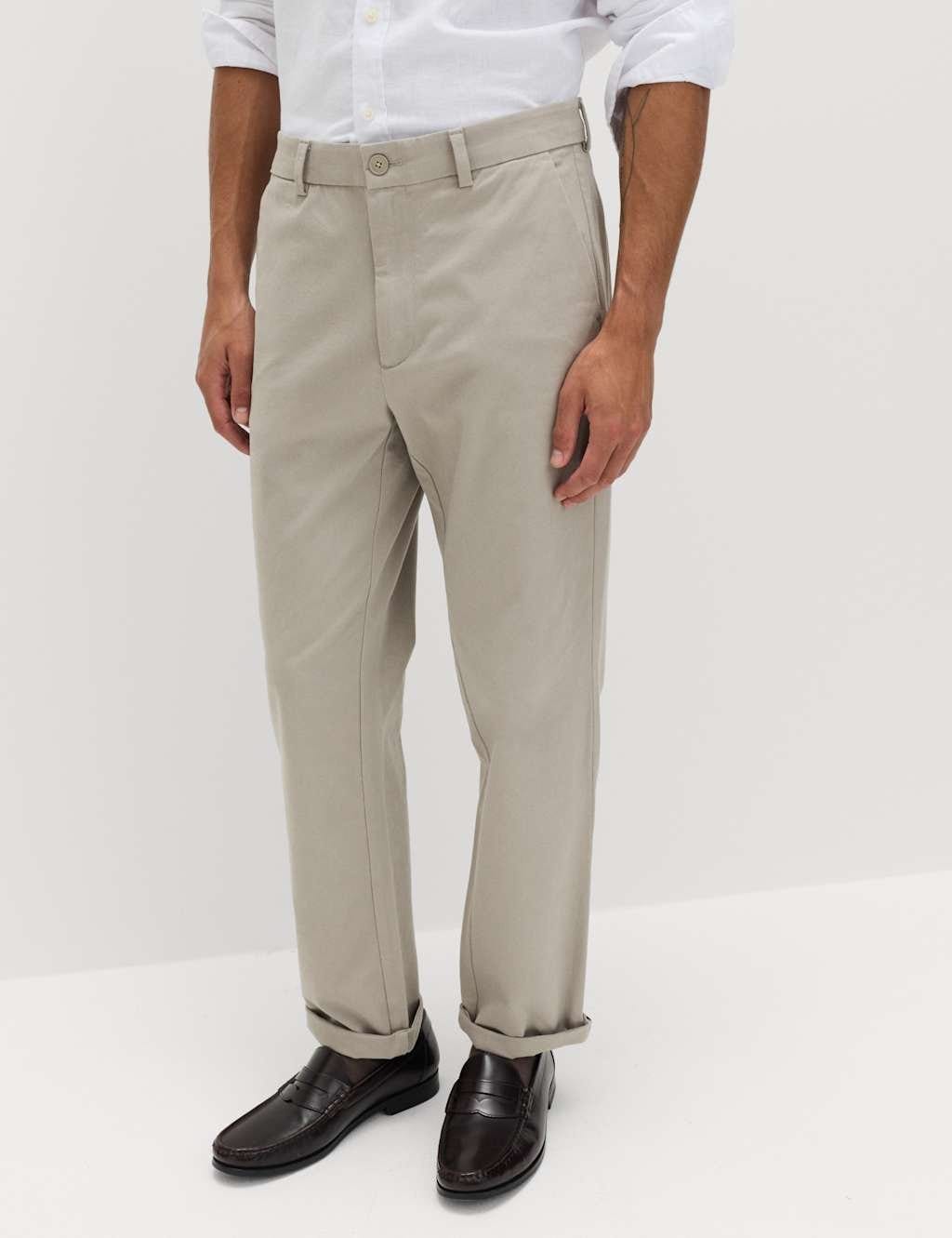 Marks & Spencer M&S The Ultimate Regular Fit Chinos Pebble - 1