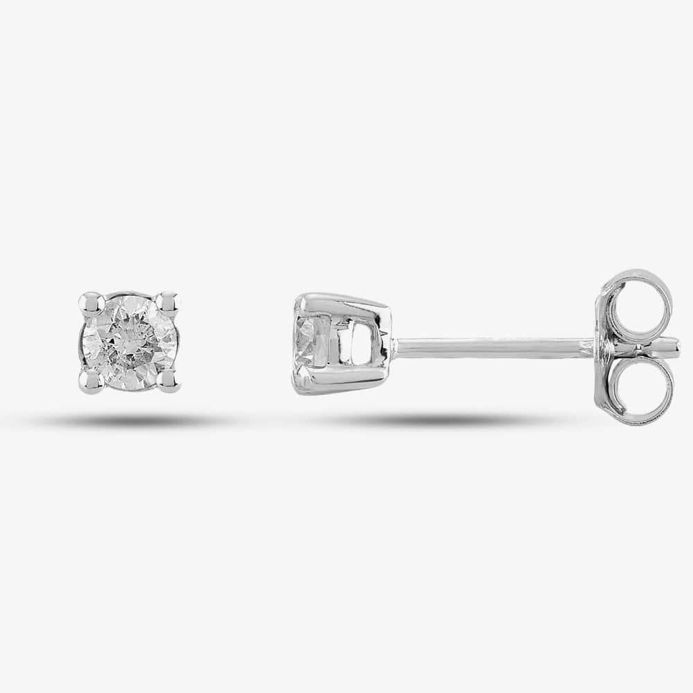 T.H.Baker T.H.Baker 9ct White Gold 0.20ct Diamond Earrings