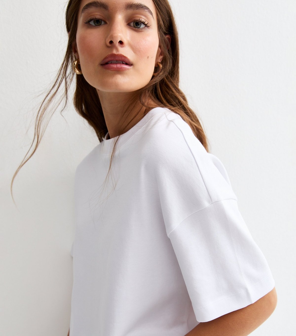 New Look Women's Premium White Heavyweight Cotton Boxy T-Shirt New Look - 2