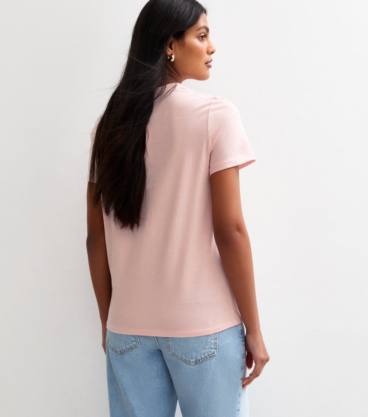 New Look Women's Light Pink Patterned Heart Print T-Shirt New Look - 4