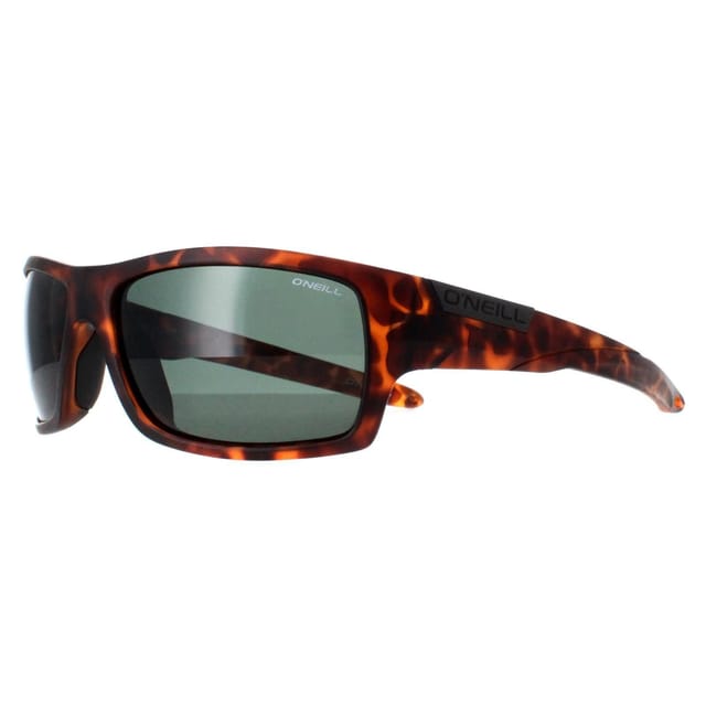 ONeill O'Neill Men's Wrap Matte Tortoise Solid Green Polarized Barrel in Brown - 2