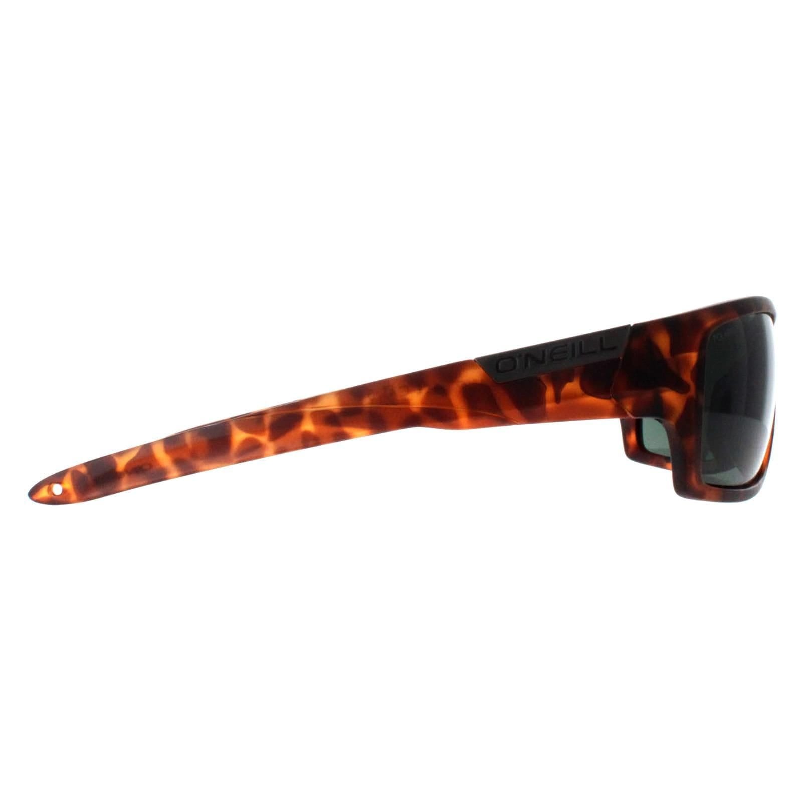 ONeill O'Neill Men's Wrap Matte Tortoise Solid Green Polarized Barrel in Brown - 4