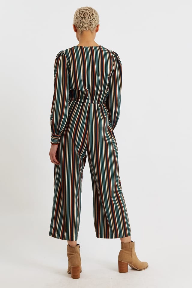 Louche Louche Women's Darcy Winter Stripe Long Sleeve Jumpsuit - 2