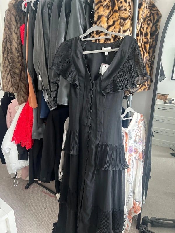 Topshop Topshop black chiffon mesh maxi dress UK6 - 1