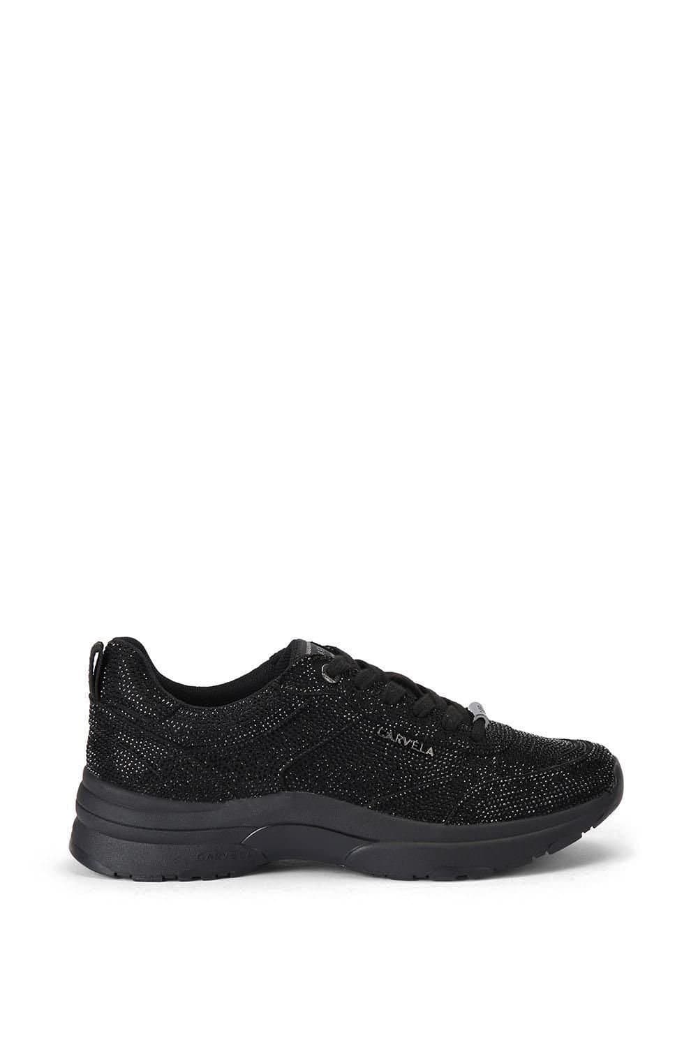 Carvela Carvela Women's 'Adoro Bling' Fabric Trainers in Black