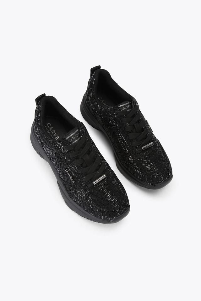 Carvela Carvela Women's 'Adoro Bling' Fabric Trainers in Black - 2