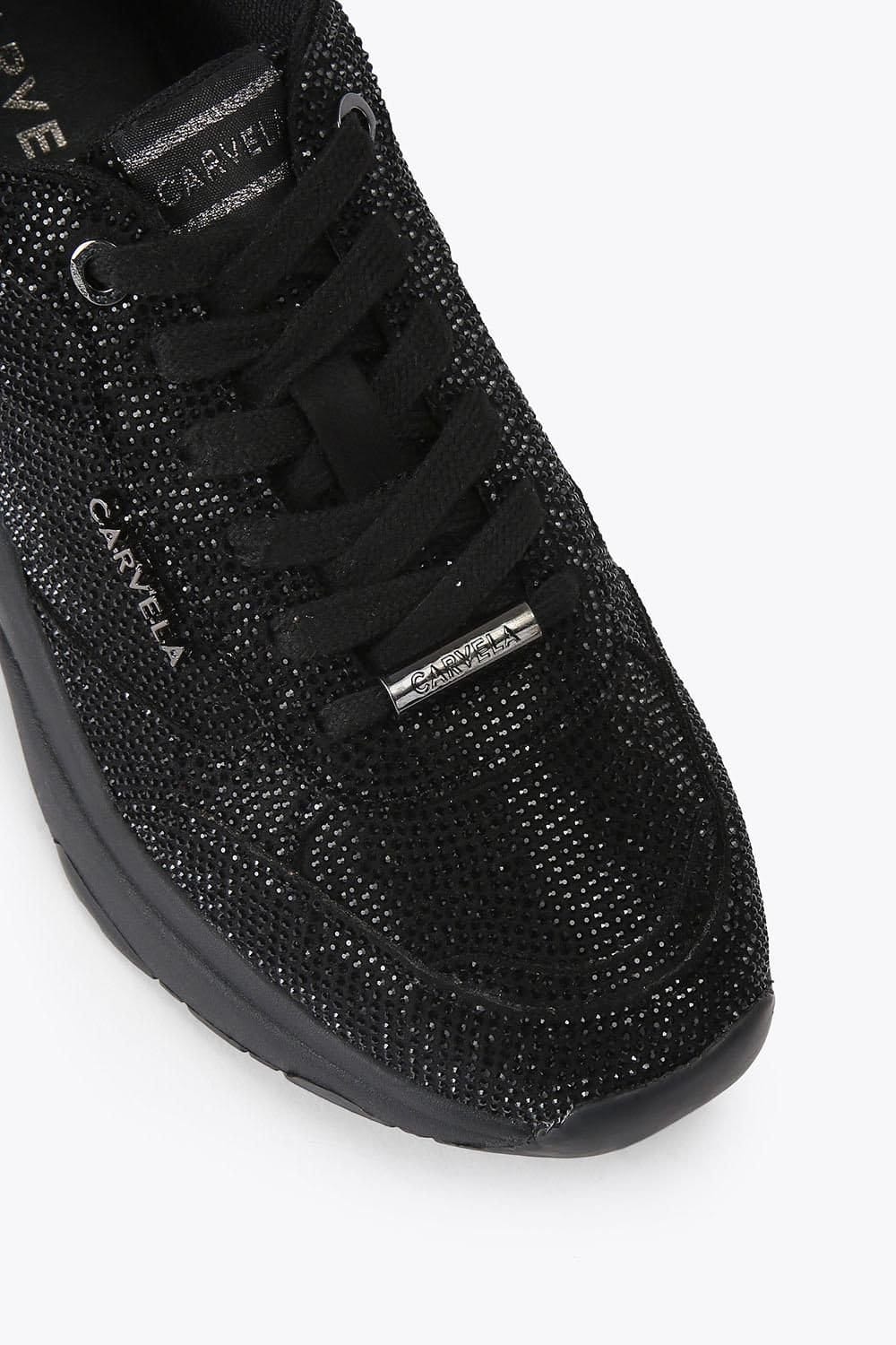 Carvela Carvela Women's 'Adoro Bling' Fabric Trainers in Black - 4