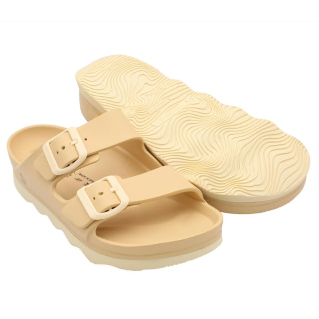Avispas Avispas Women's Verona' TR Comfort Sole Two-Strap Summer Slider Sandals in Beige - 3
