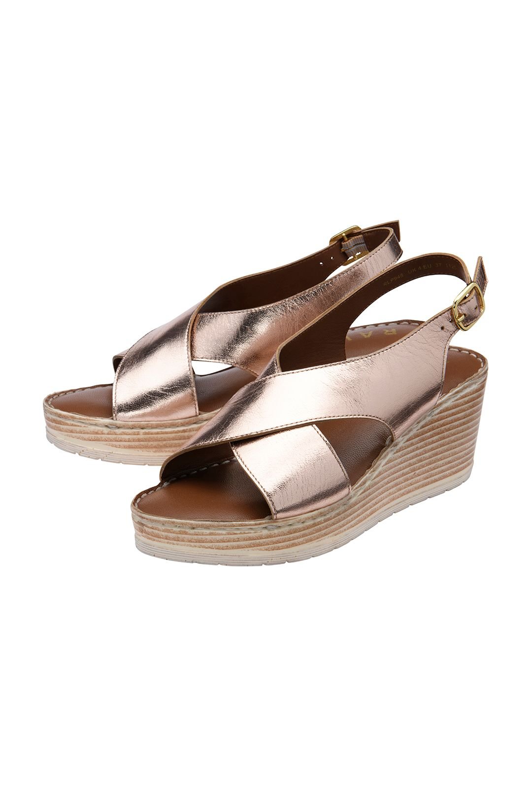 Ravel Ravel Women's Rose Gold Leather 'Branton' Heeled Sandals - 2