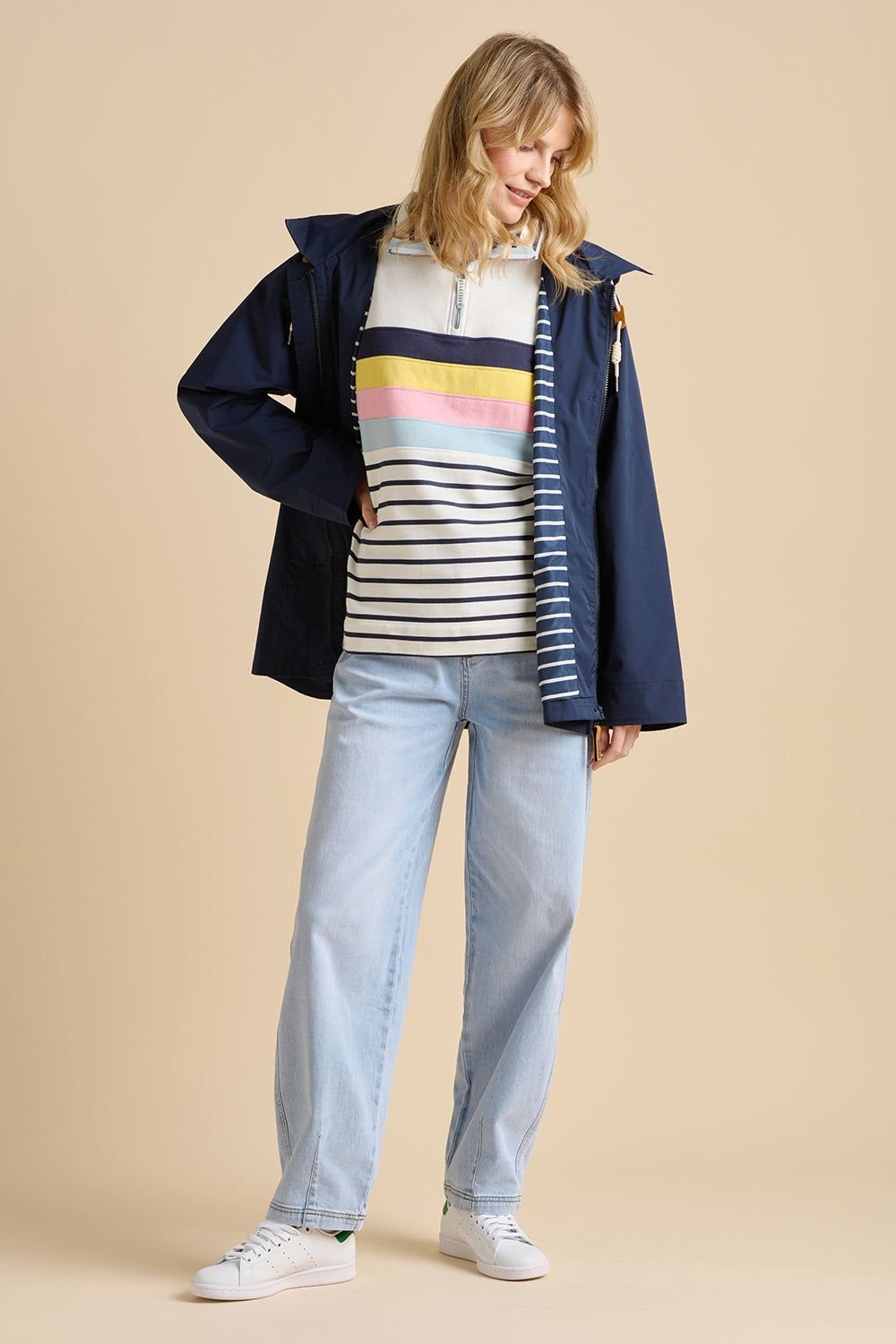 Brakeburn Brakeburn Women's Navy Rain Jacket - 1