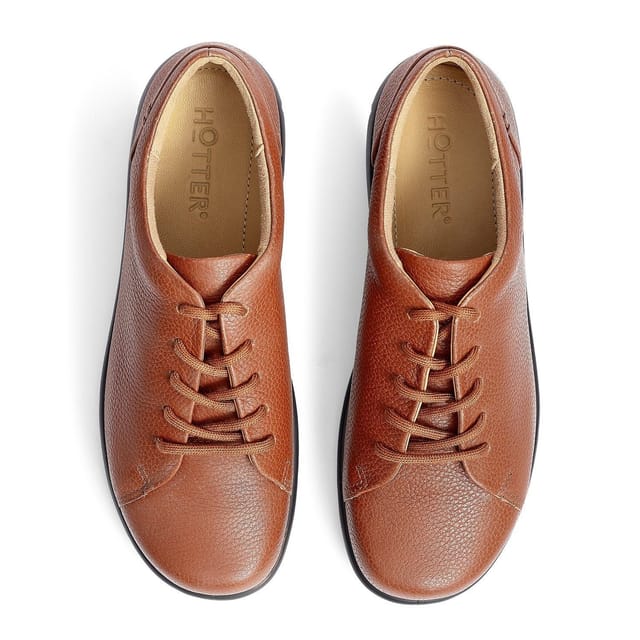 Hotter Hotter Women's Wide Fit 'Dew II' Casual Lace-Ups in Tan - 3