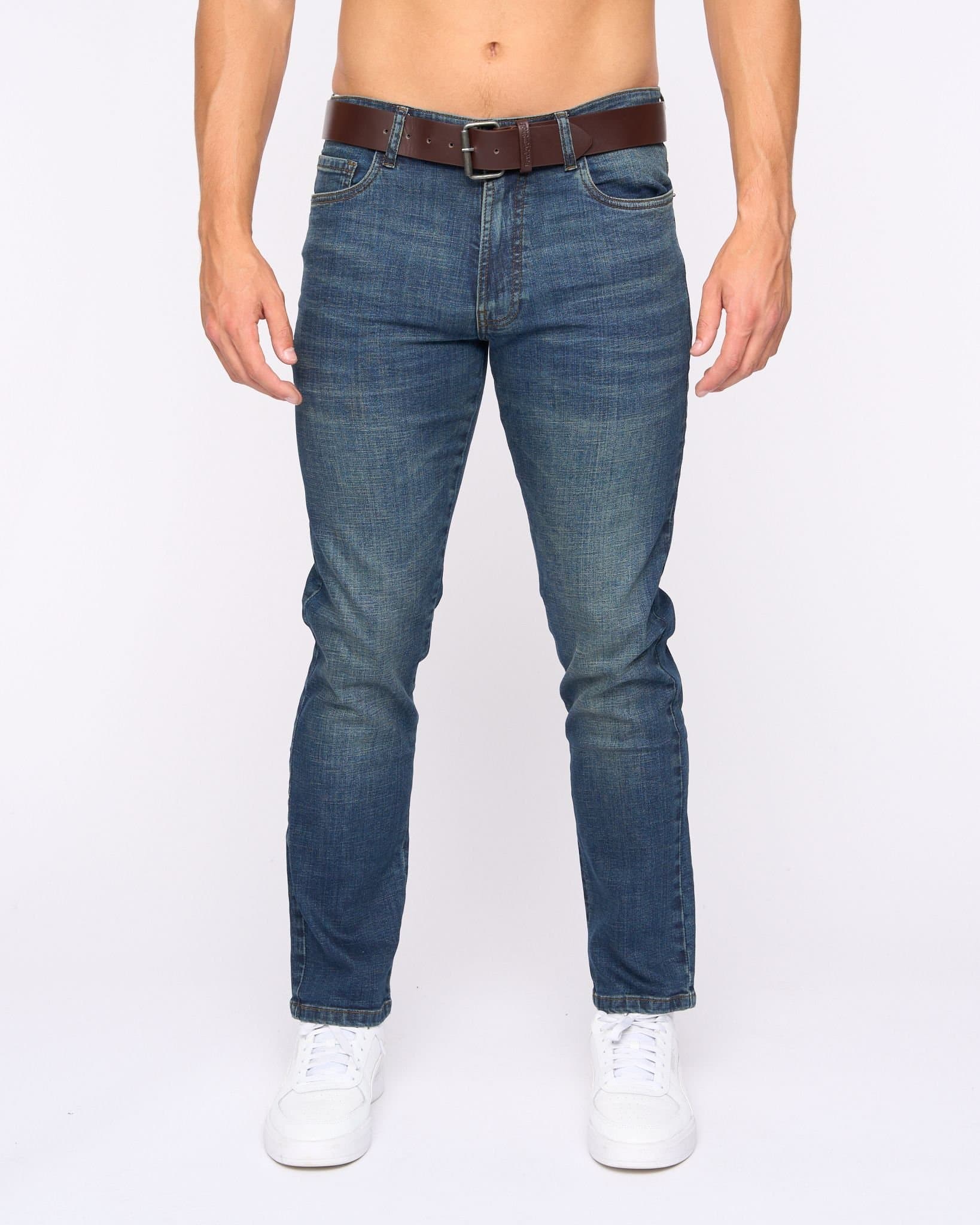 Bewley&Ritch Bewley&Ritch Newbury Men's Straight-Fit Stretch Jeans in Dark Blue