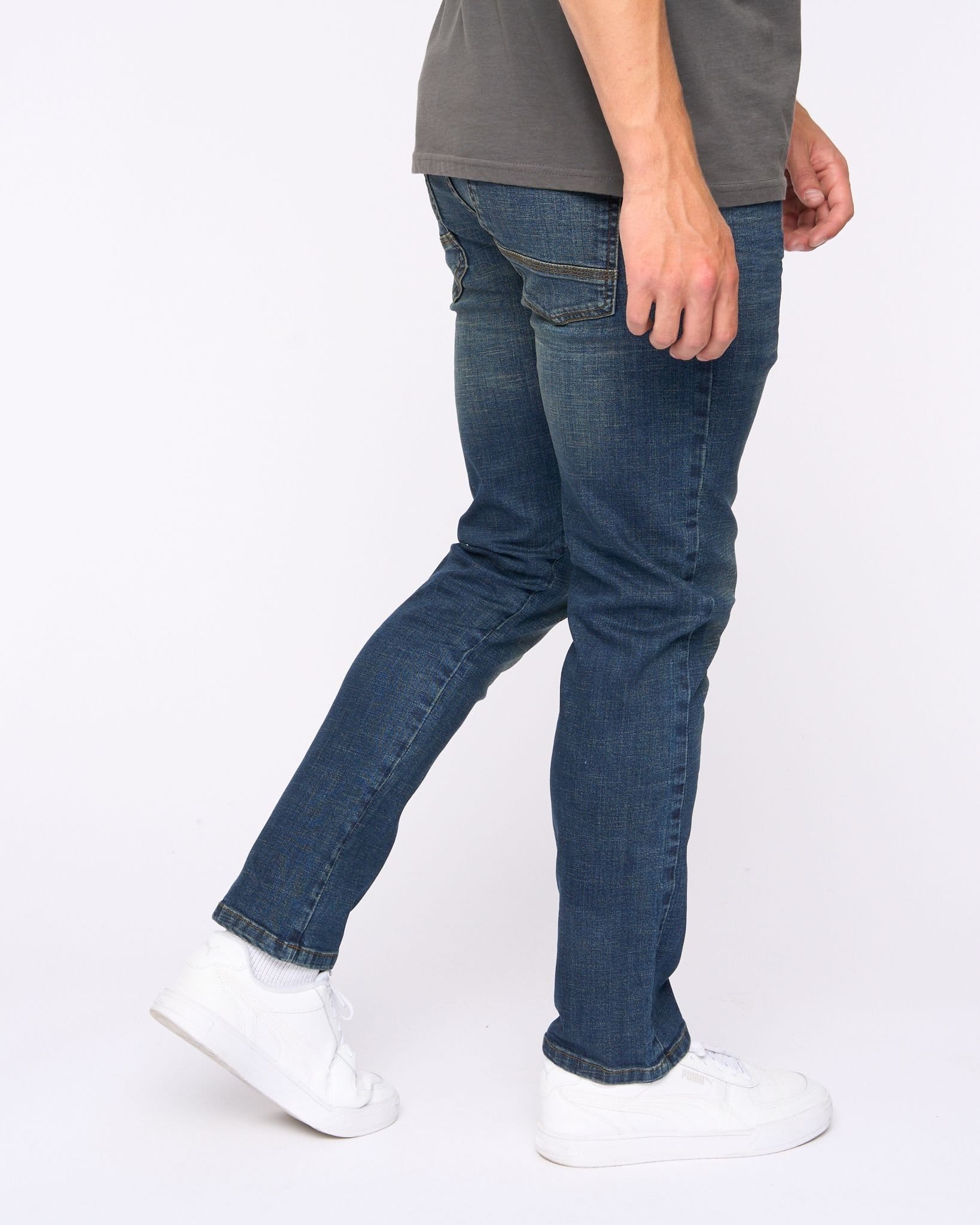 Bewley&Ritch Bewley&Ritch Newbury Men's Straight-Fit Stretch Jeans in Dark Blue - 4