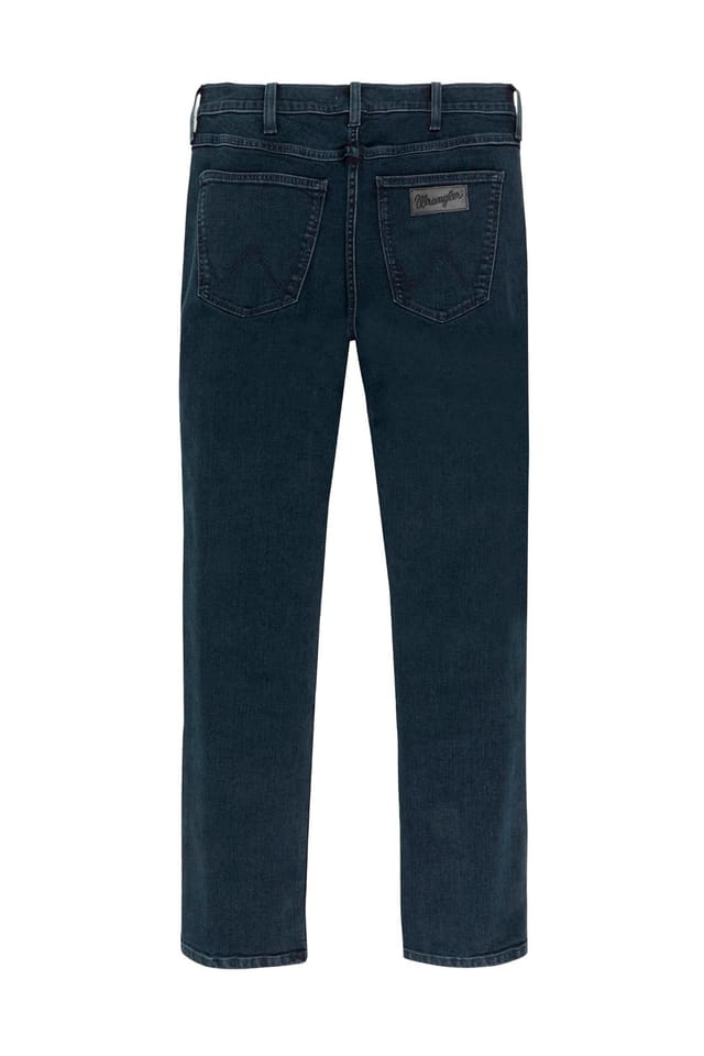Wrangler Wrangler Men's Greensboro Regular Straight Denim Jeans Iron Blue in Navy - 2