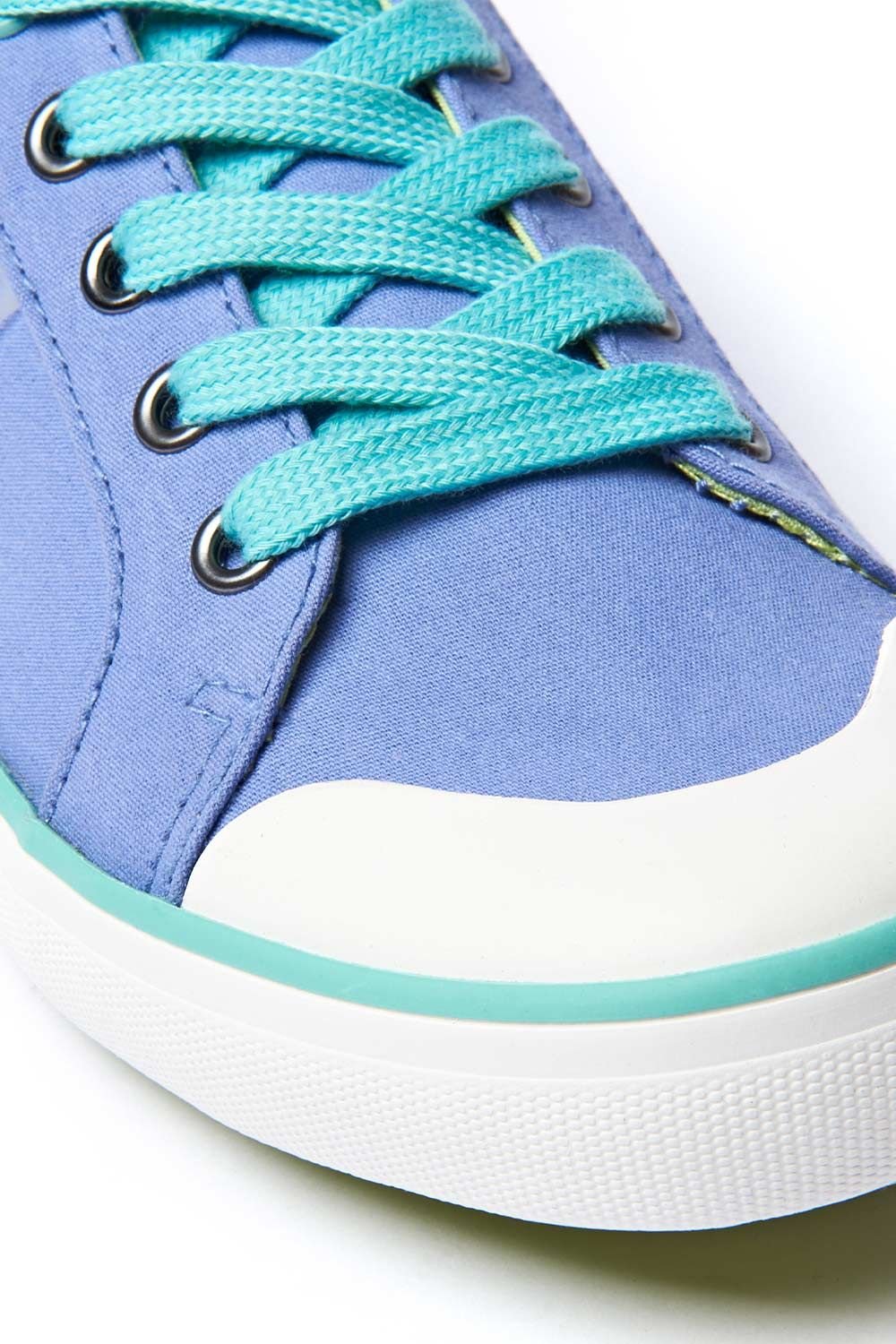 Moshulu Moshulu Women's 'Mousehall' Comfortable Lace Up Trainers in Light Blue - 3