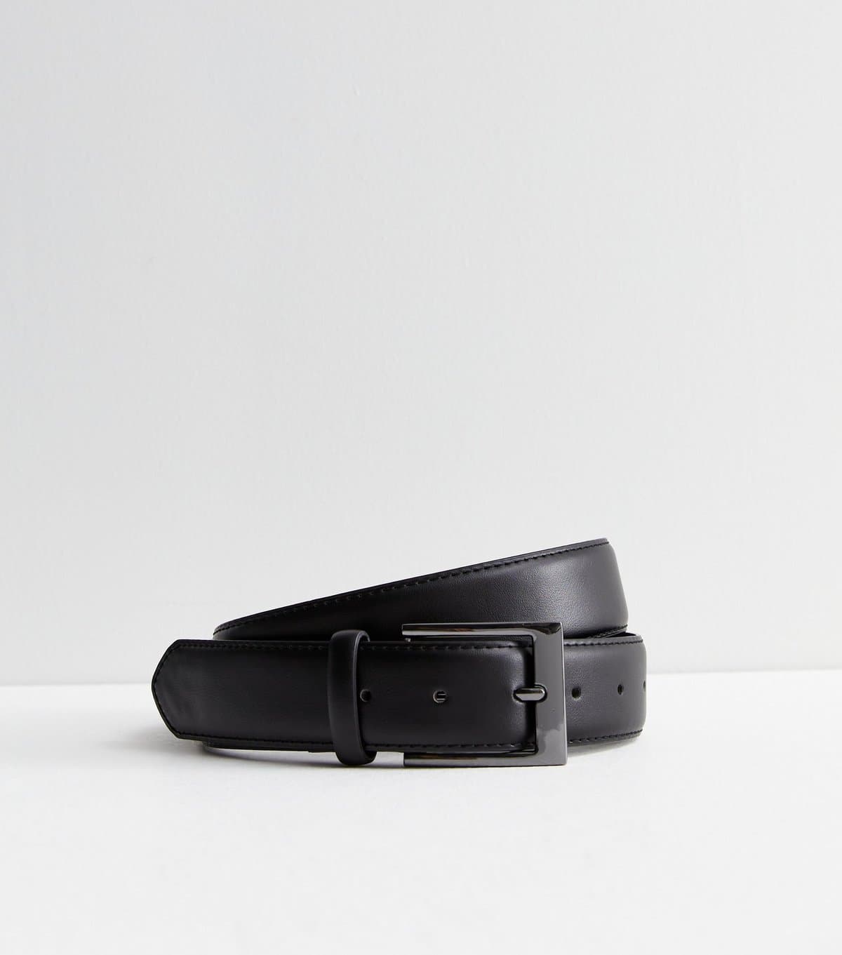 New Look New Look Men's Black Faux Leather Buckle Belt