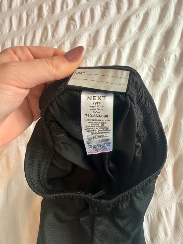 Next Next Boys Black PE Sports Shorts 7 Years