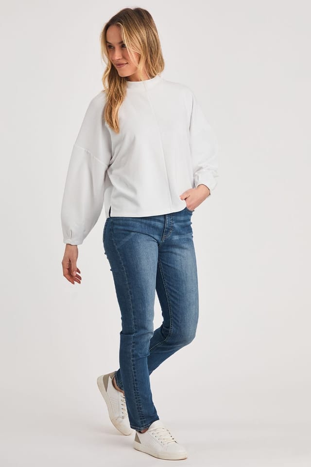 French Connection French Connection Women's Long Sleeve Turtle Neck Soft Top in Off-White - 3
