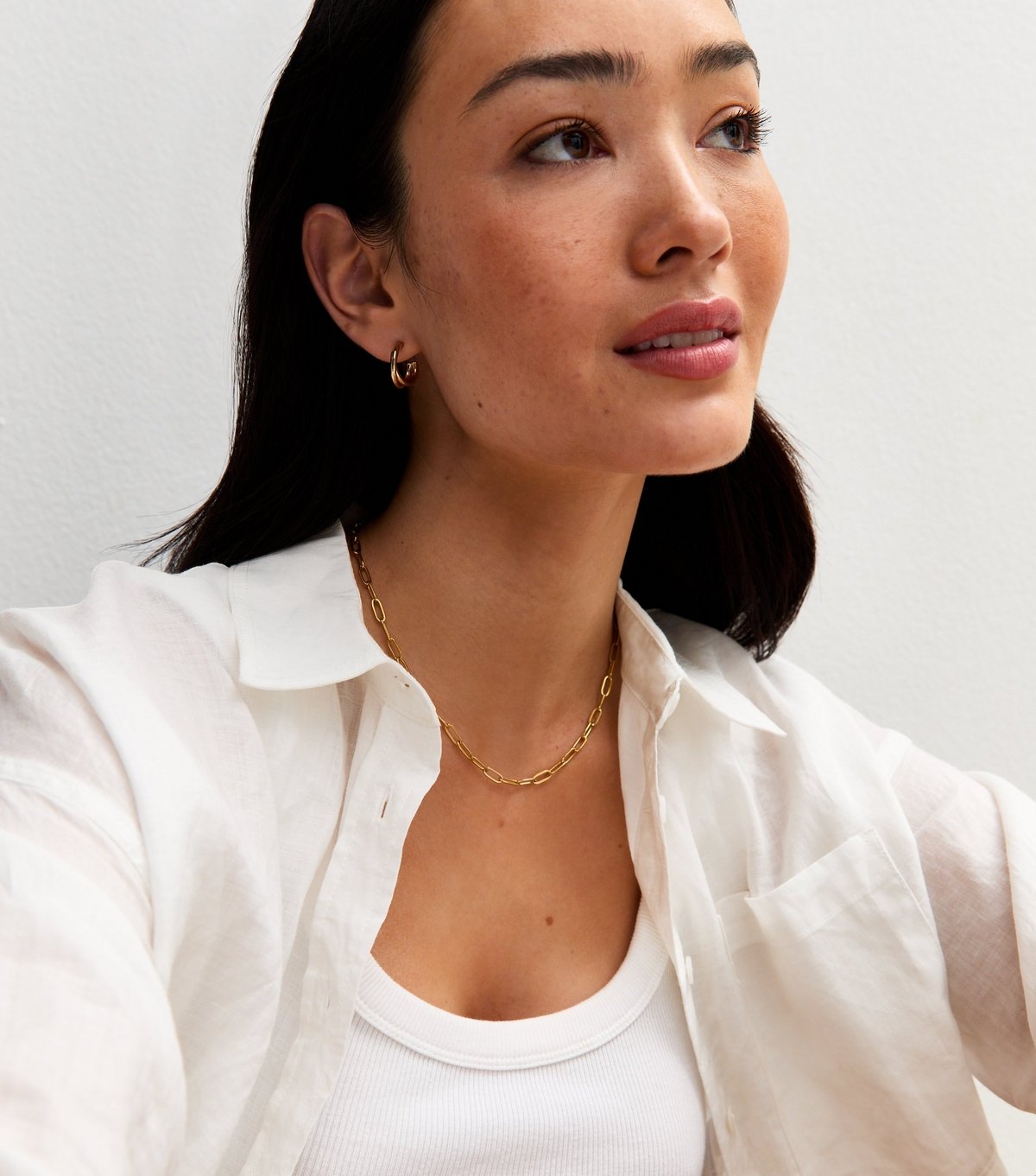 New Look Gold Tone Waterproof Chain Link Necklace New Look - 2