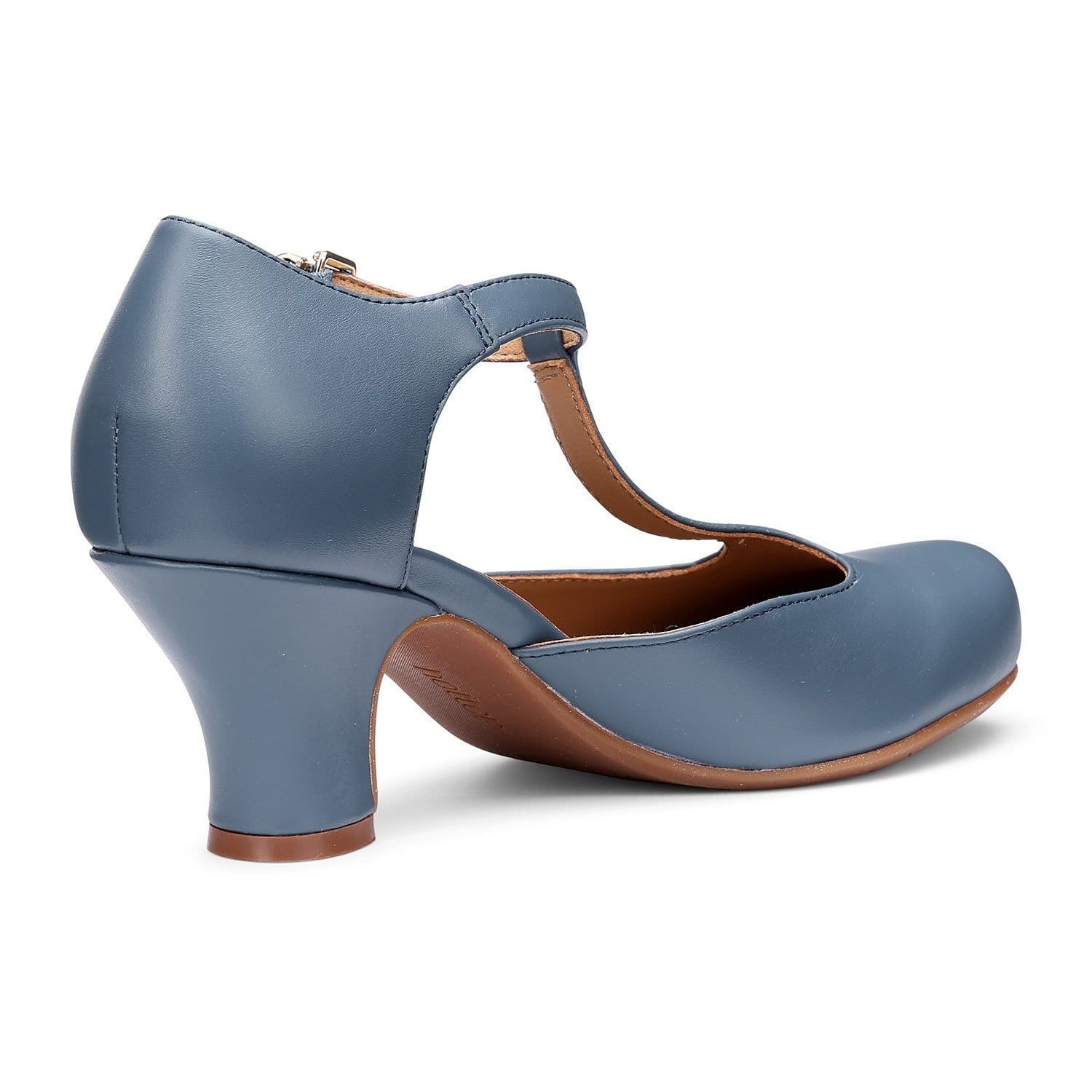 Hotter Hotter Women's 'Tempo' Classic T-Bars in Mid Blue - 4