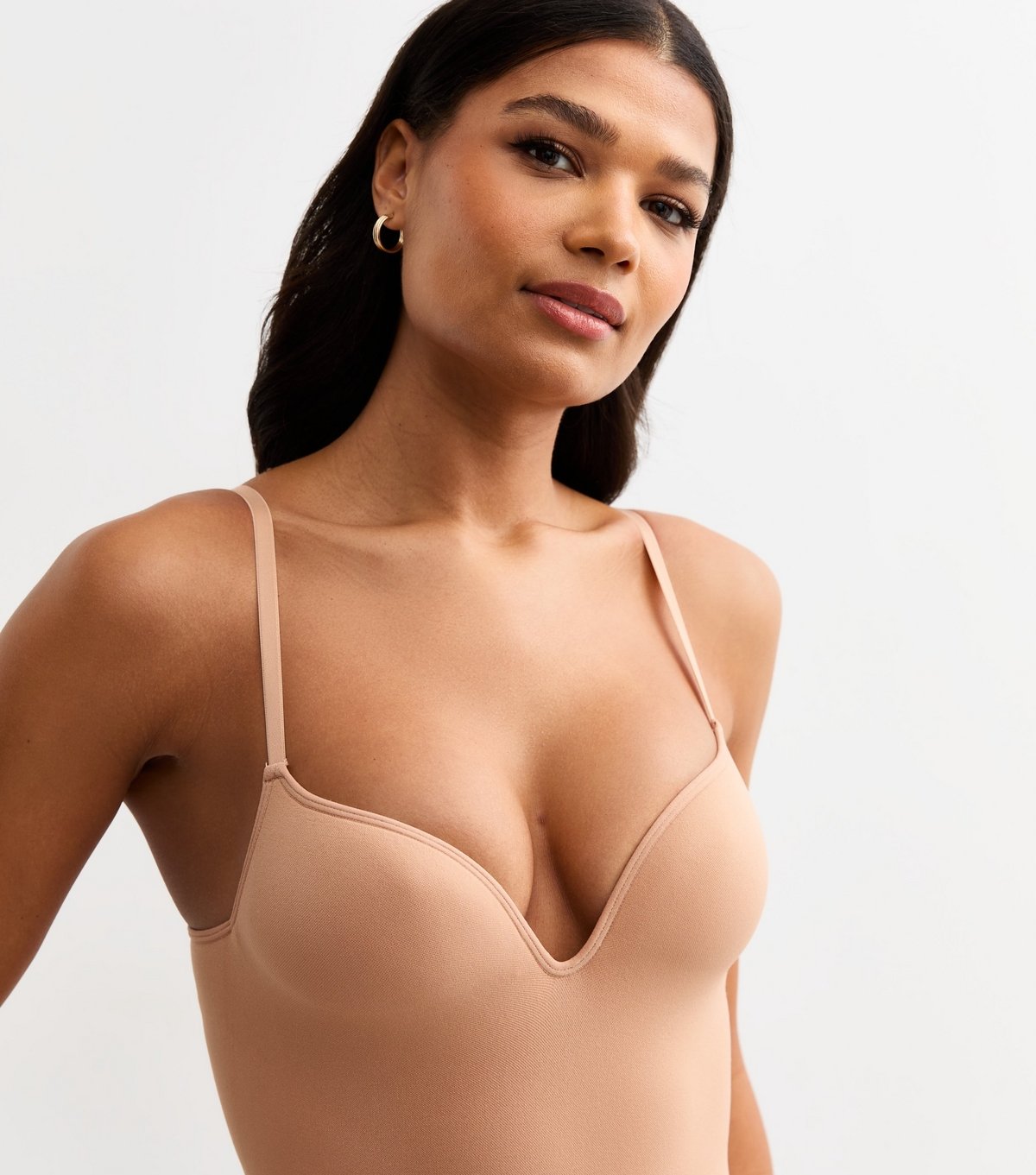 New Look Women's Tan Seamless Shaping Sweetheart Neck Push Up Body New Look - 2