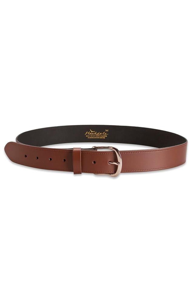Hawkdale Hawkdale Men's 1.5" Genuine Leather Belt in Brown - 3