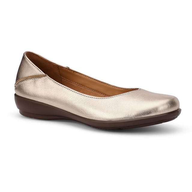 Hotter Hotter Women's 'Birdie' Ballerina Pumps in Metallic Gold - 2